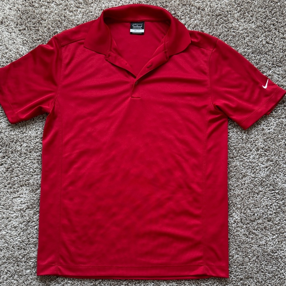 Nike Men's Vibrant Red Polo Shirt